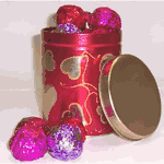 Fudge Balls in a Decorative Can