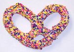 Large Chocolate Pretzels with Spring Non-Pareils