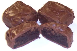 Milk Chocolate Covered Browine Bites in a 1 Pound Square Box