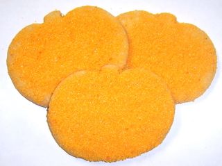 Pumpkin Shaped Sugar Cookies with Colored Sugars in a 3 Pound White Bakery Box