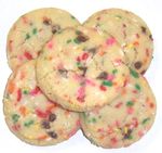 Rainbow Jimmie Sugar Cookies with Chocolate Chips in a 2 Pound Box