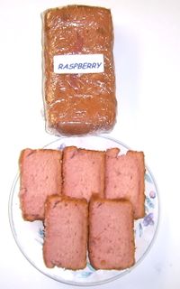 Raspberry Loaf Cake in a Tray