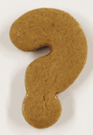 Undecorated 2" The Question Mark Symbol  Gingerbread Cookies