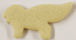 Undecorated 3.5" Dinosaur Running Sugar Cookies