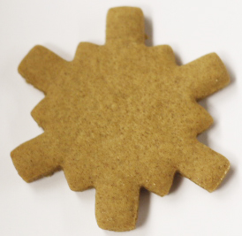 Undecorated 3" Square Tip Snowflake Gingerbread Cookies