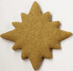 Undecorated 3" Triangle Tip Snowflake Gingerbread Cookies