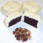 White Chocolate Covered Brownie Bites in a 1 Pound Decorative Bag