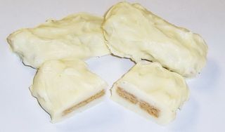 White Chocolate Covered Graham Crackers in a 1/2 Pound Decorative Bag