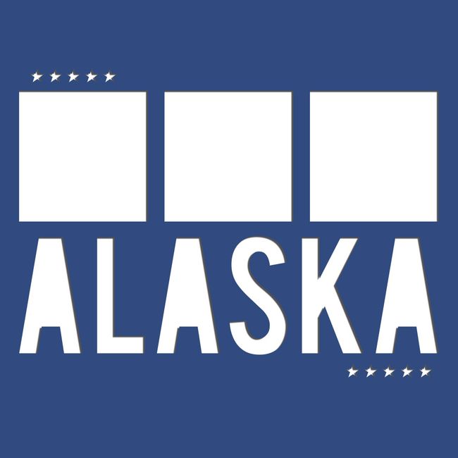 Adesivo Auto Bandiera Alaska - U24 - 12x8 Cm - Resistente UV E Graffi, Ottima Tenuta Su Superfici Lisce
