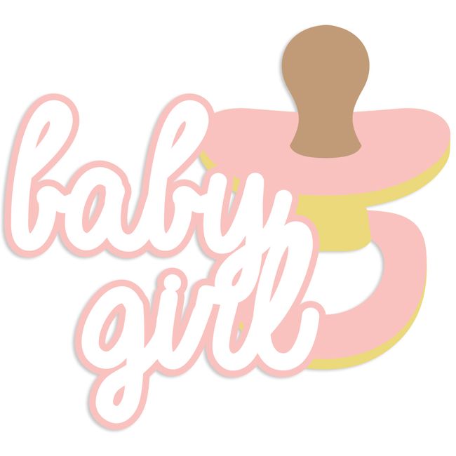 Baby Baby girl pink pacifier Laser Die Cut Kit