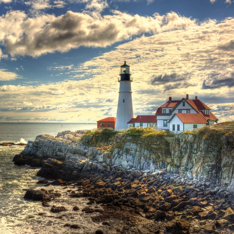 Coastal Destinations: Portland Headlight 12 x 12 Paper
