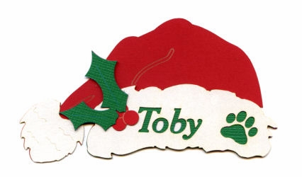 Custom Dog Santa Hat Laser Die Cut