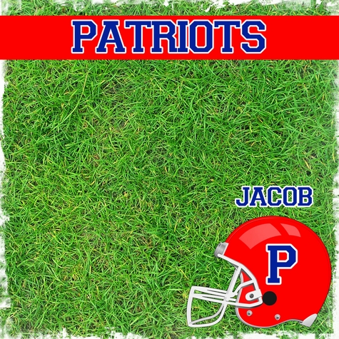 Custom Helmet with Grass 12 x 12 Paper