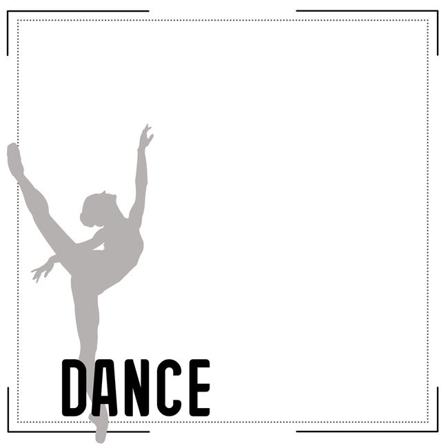 Dance Dance border 12 x 12 Paper