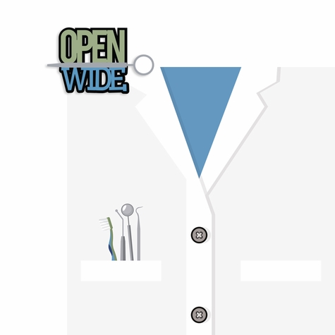 Dentist: Open Wide 2 Piece Laser Die Cut Kit