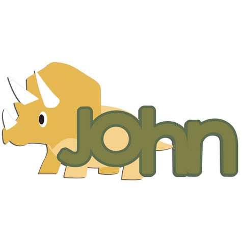 Dino Fun: Custom Name with Dino Laser Die Cut