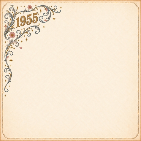 Enchanted Memories 1955 Corner Flourish 12 x 12 Paper