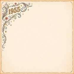 Enchanted Memories 1955 Corner Flourish 12 x 12 Paper