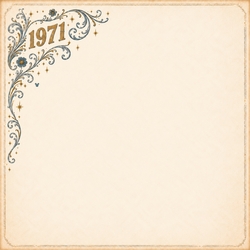 Enchanted Memories 1971 Corner Flourish 12 x 12 Paper
