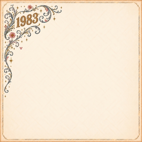 Enchanted Memories 1983 Corner Flourish 12 x 12 Paper
