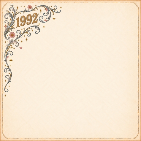 Enchanted Memories 1992 Corner Flourish 12 x 12 Paper