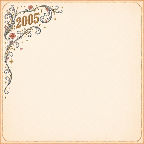 Enchanted Memories 2005 Corner Flourish 12 x 12 Paper