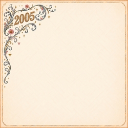 Enchanted Memories 2005 Corner Flourish 12 x 12 Paper