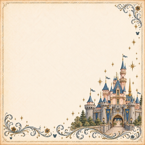 Enchanted Memories California Castle 12 x 12 Paper