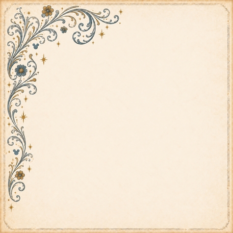 Enchanted Memories Corner Flourish 12 x 12 Paper