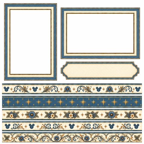 Enchanted Memories Frames & Borders 12 x 12 Paper