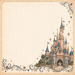 Enchanted Memories Paris Castle 12 x 12 Paper