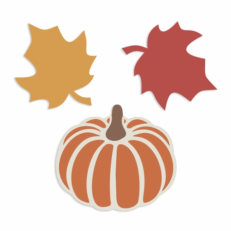 Fall: Pumpkin and Leaves embellishment pack