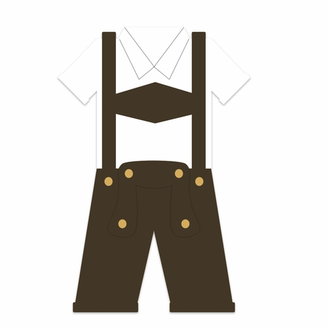 Germany: Lederhosen Laser Die Cut