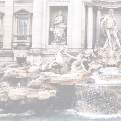 Italy: Trevi Fountain L 12 x 12 Paper
