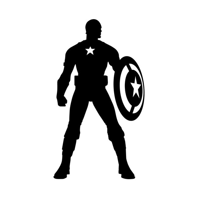 Marvel Captain America Silhouette Laser Die Cut