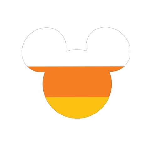 Mickey Head - Candy Corn Mickey