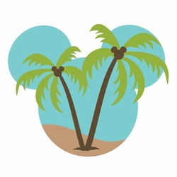Mickey Head - Cruise Palm Trees