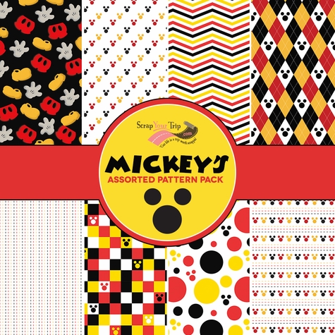 Micky Pattern Logo Mickey's Pattern Paper Pack
