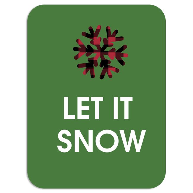Plaid Let it Snow Laser Die Cut