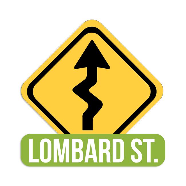 San Francisco Lombard Street Die Cut