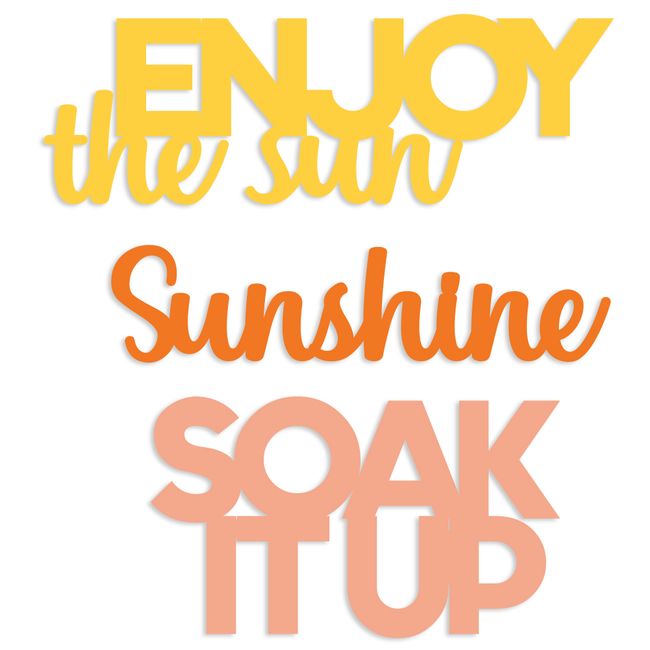 Sunshine Phrases Embellishment pack