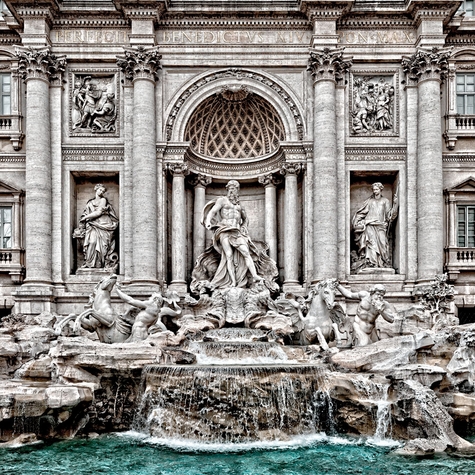 Trevi Fountain 12 x 12 Paper