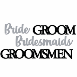 Wedding: Bride Groom Bridesmaids Groomsmen Embellishment pack