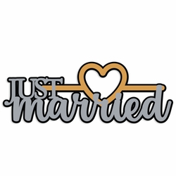 Wedding: Just Married Laser Die Cut