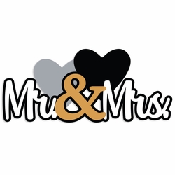 Wedding: Mr. and Mrs. Laser Die Cut