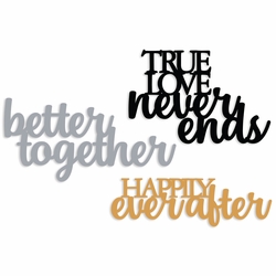Wedding: True Love Better Together Happily Ever After Embellishment pack