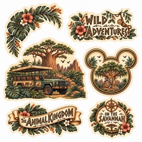 Wild Expedition Die Cuts 12 x 12 Paper