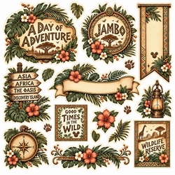 Wild Expedition Fussy Cuts 12 x 12 Paper
