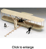 1/39 Wright Flyer Plastic Model Airplane Kit - click to enlarge