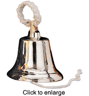 11.5" Hanging Brass Bell - click to enlarge